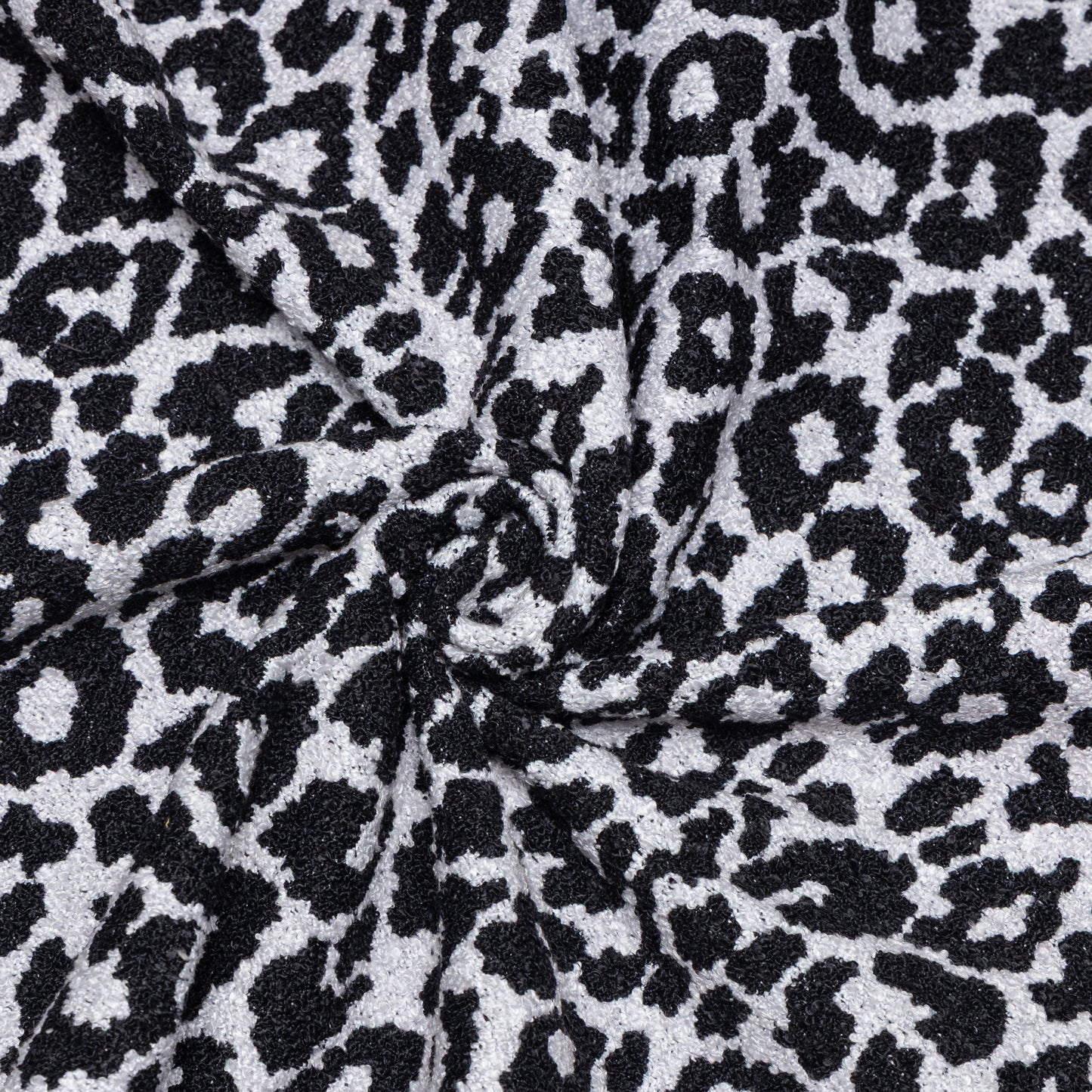 Polyester Black Leopard Yarn Dyed Upholstery - KP01A0011