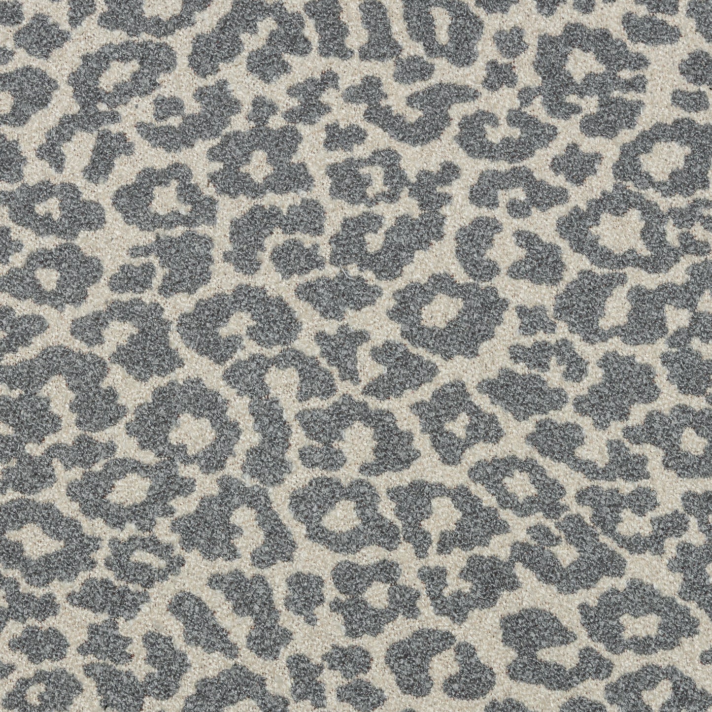 Polyester Cream and Grey Leopard Bouclé Upholstery - KP01A0023