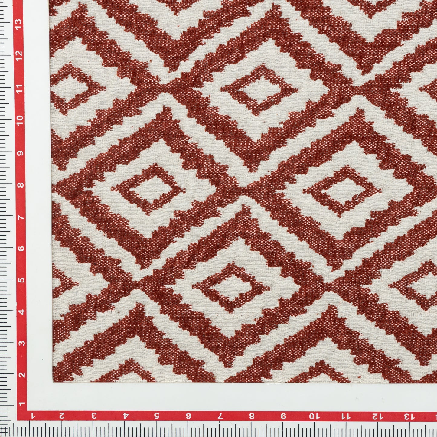 Cotton Polyester Rust Rhombus Quilted Upholstery - KP01A0019