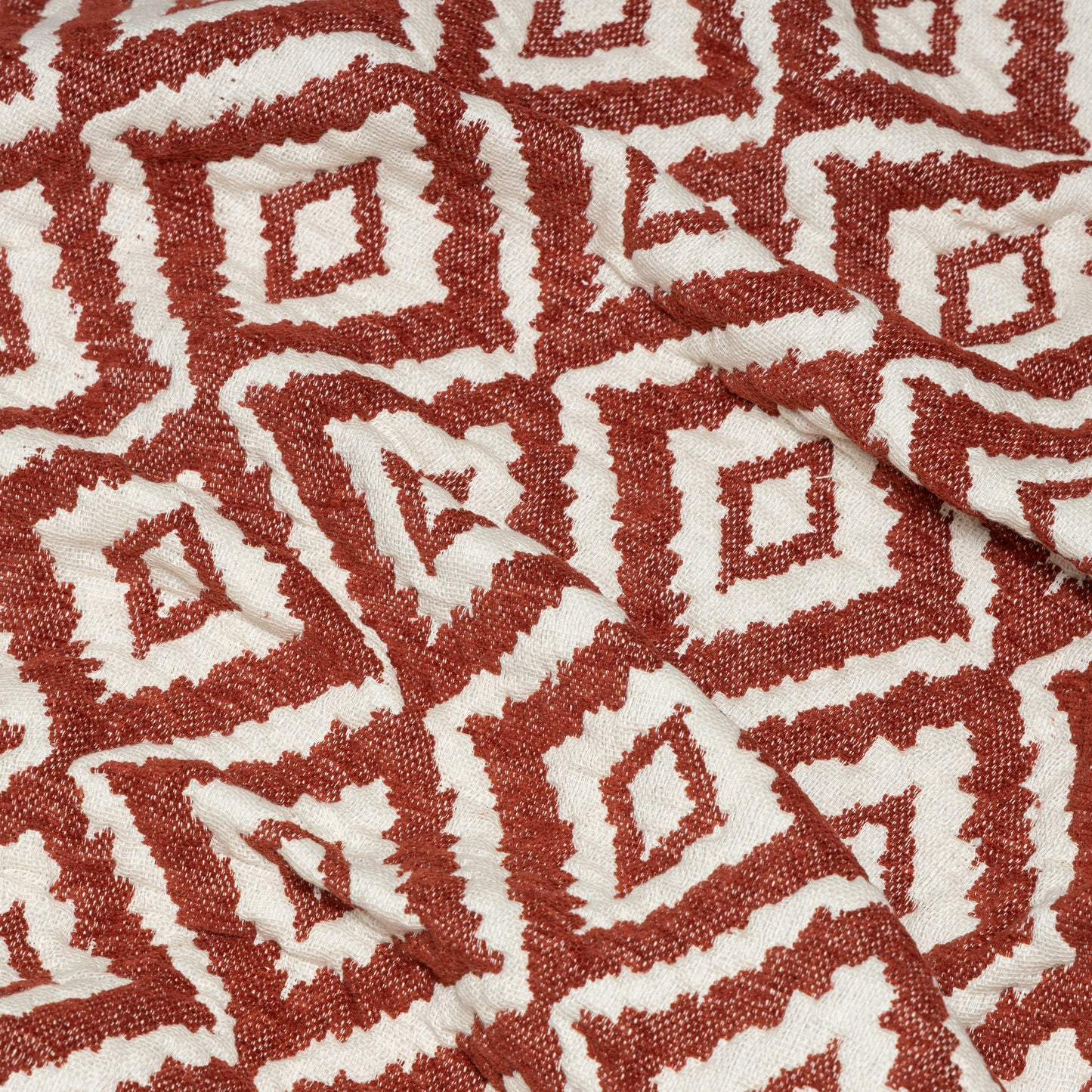 Cotton Polyester Rust Rhombus Quilted Upholstery - KP01A0019