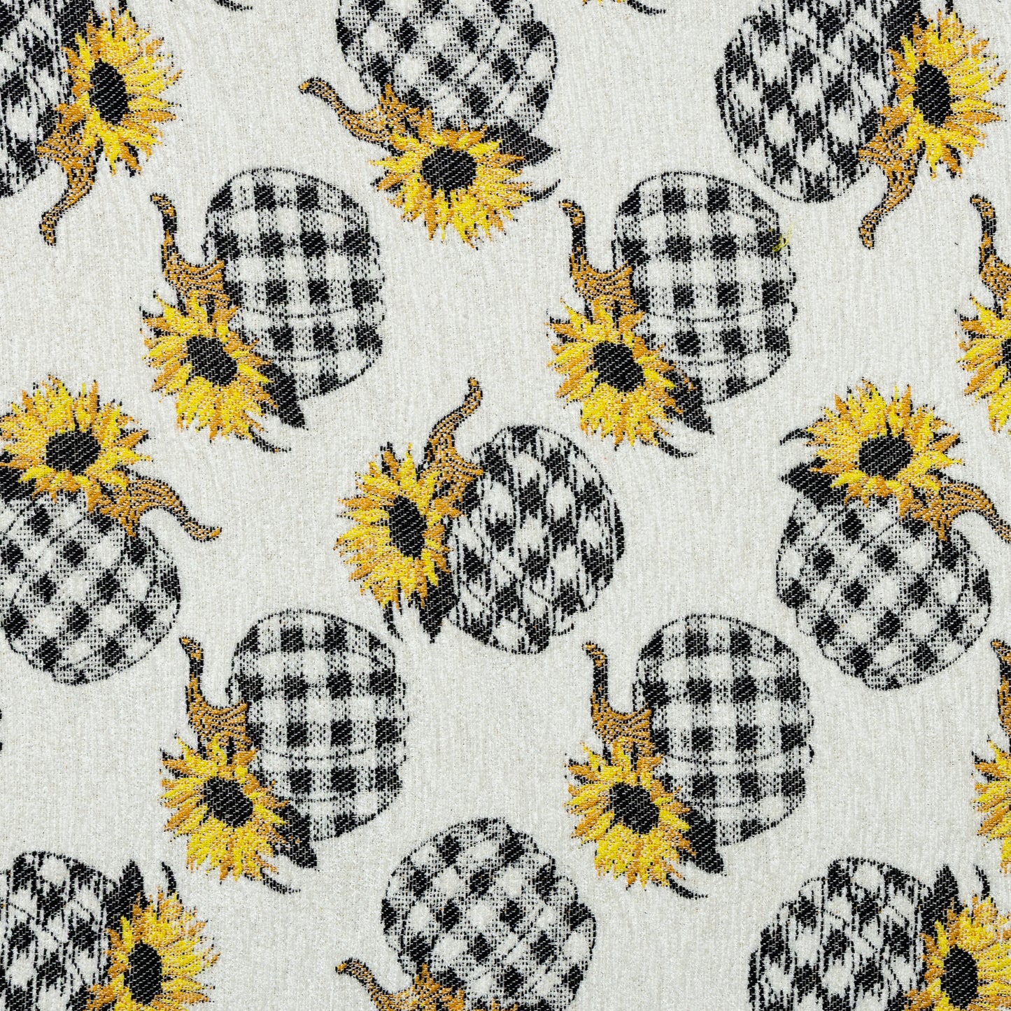 Viscose Polyester Pumpkin and Sunflower Yarn Dyed Upholstery - KP01A0015