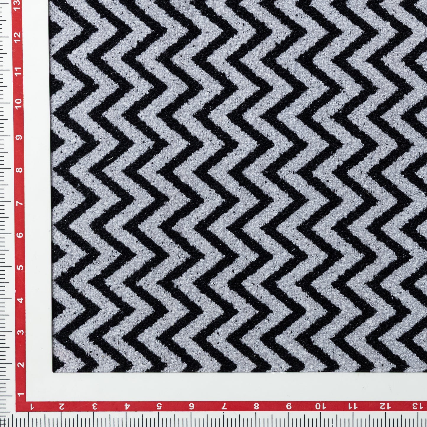 Polyester Black and Grey ZigZag Upholstery - KP01A0020