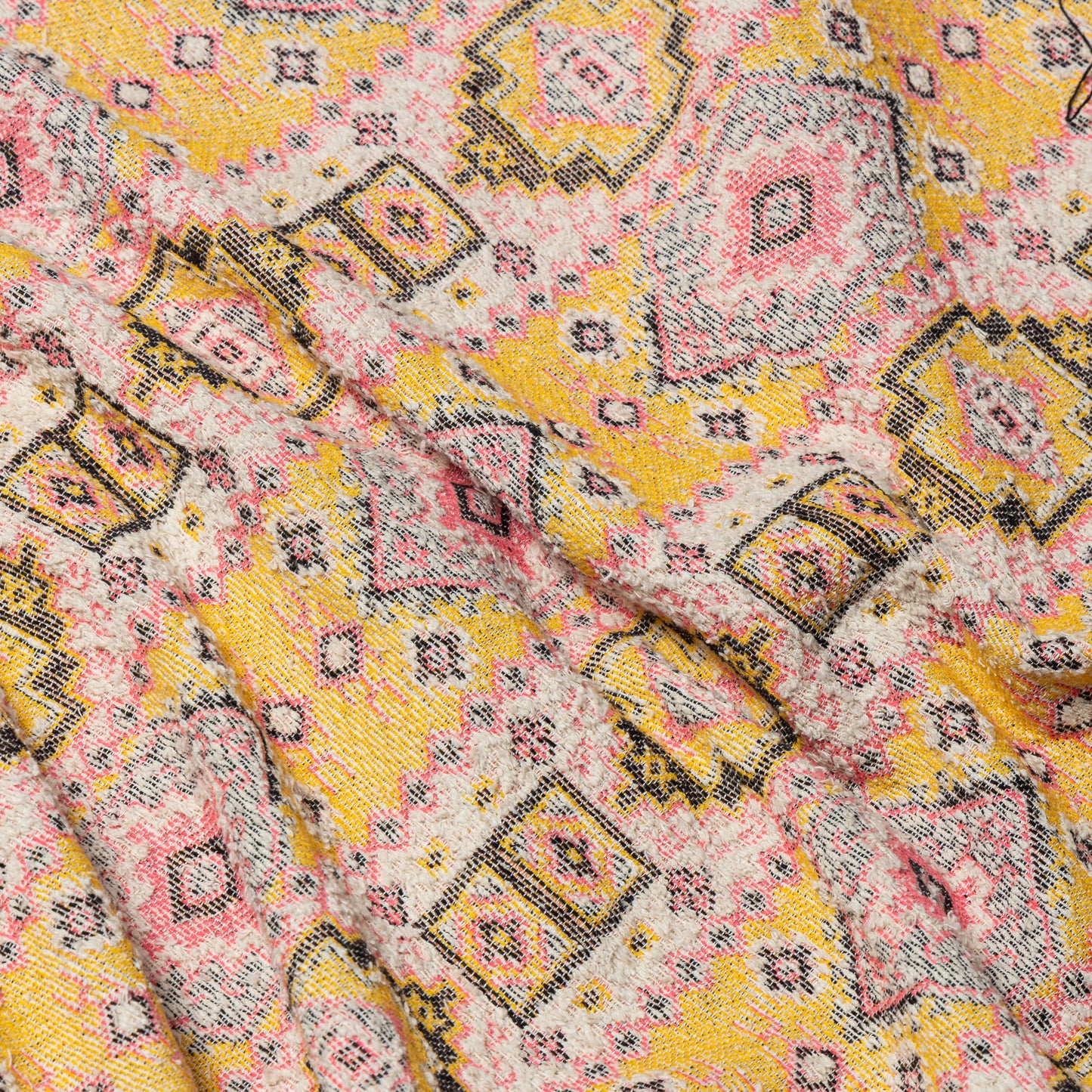 Cotton Acrylic Neon Aztec Bouclé Upholstery - KP01A0029