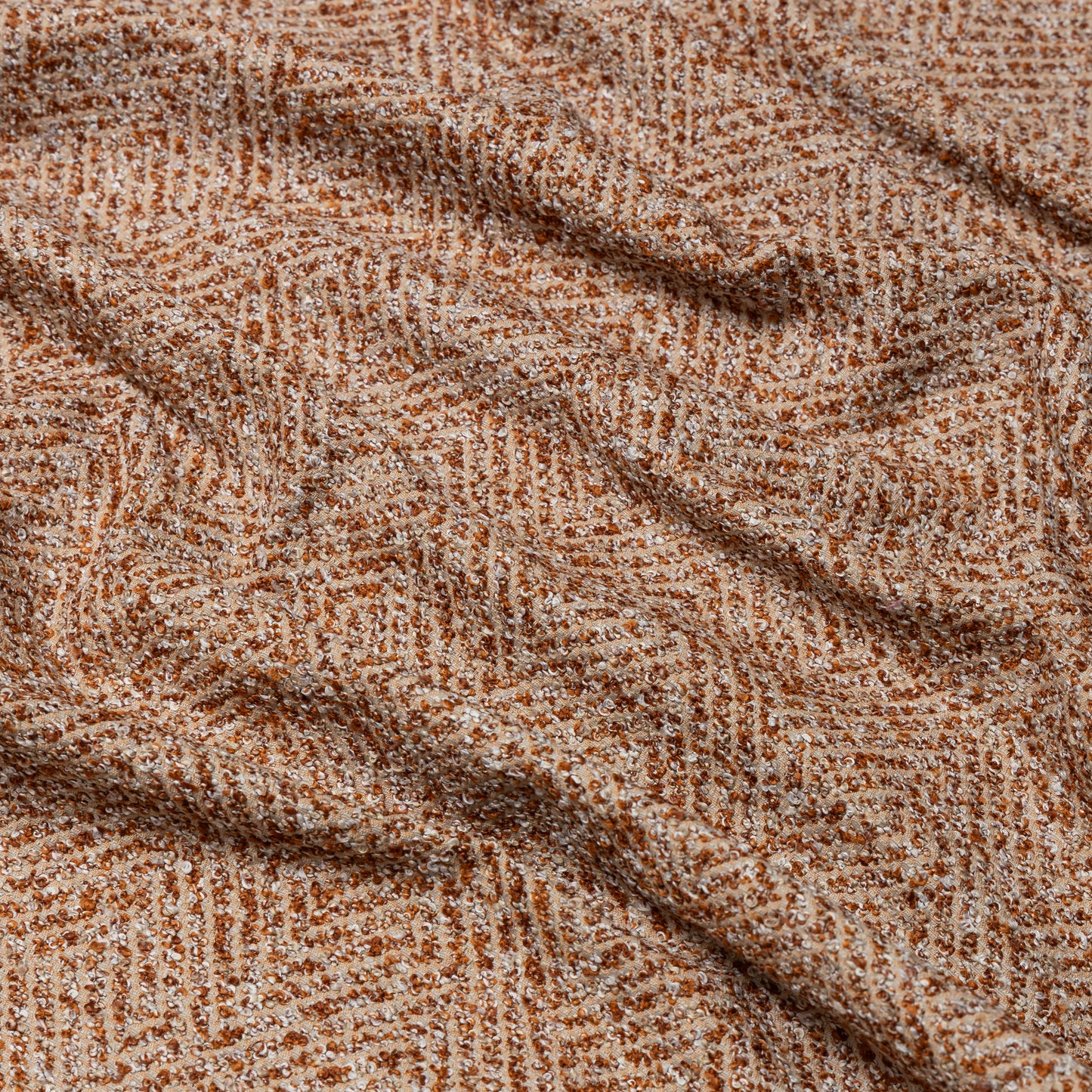 Polyester Sandy Rust Bouclé Upholstery - KP01A0026