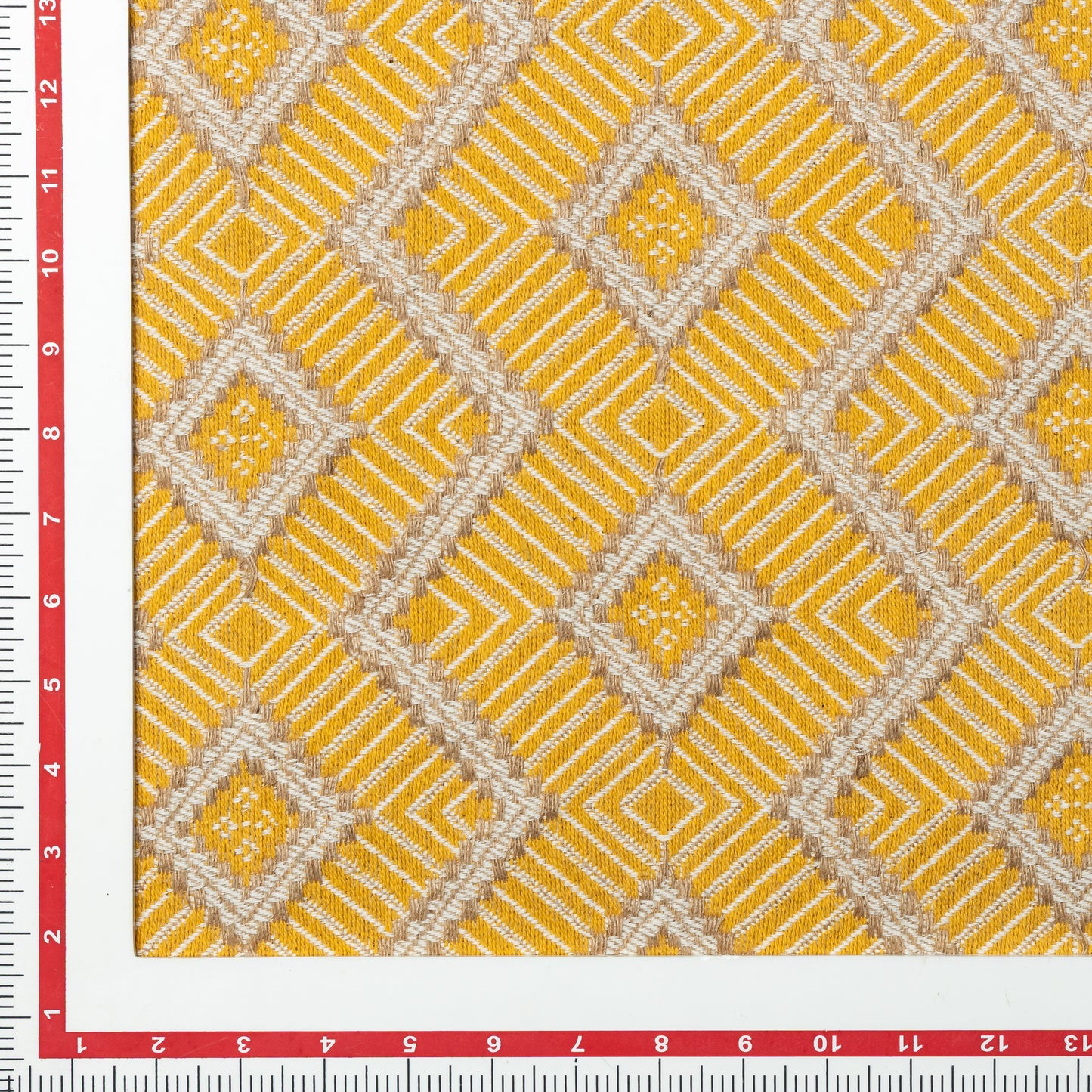 Jute Cotton Yellow Diamond Upholstery - KP01A0028