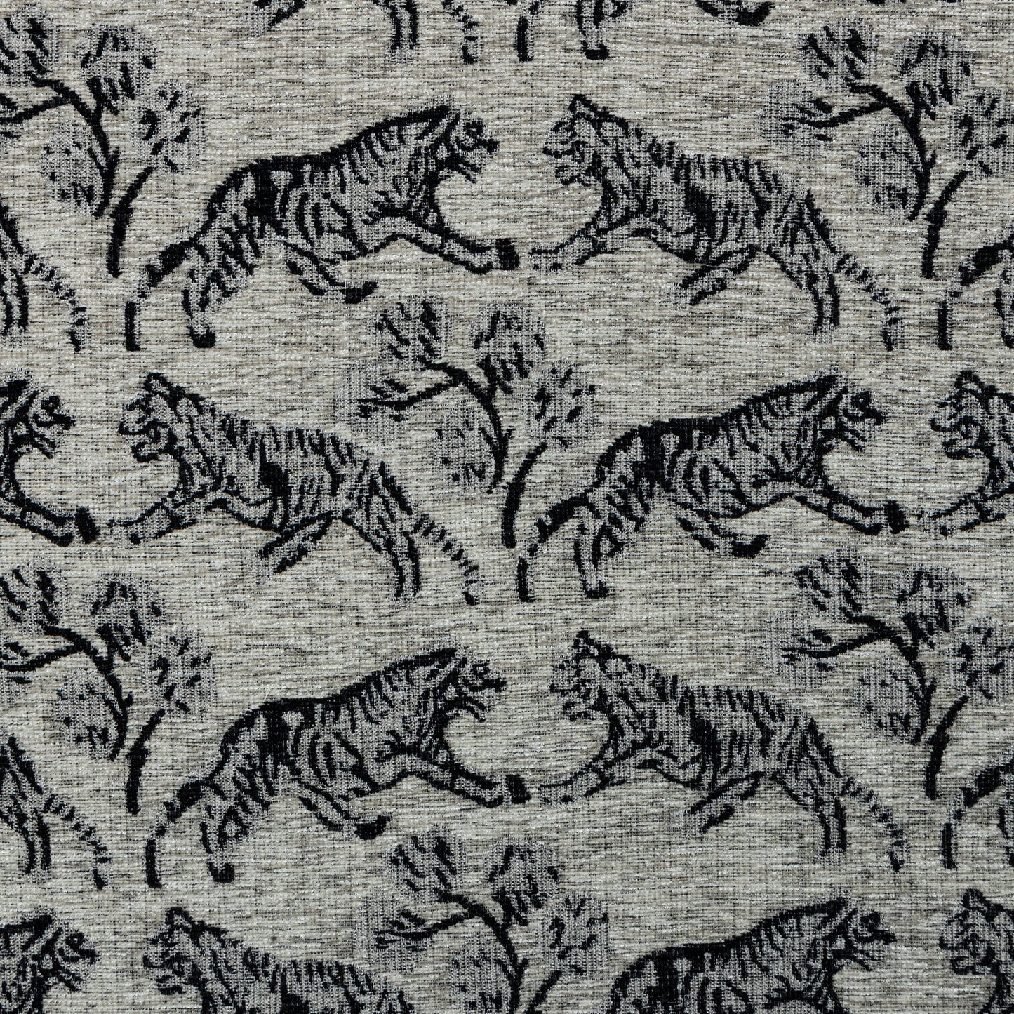 Viscose Polyester Black Tiger Yarn Dyed Upholstery - KP01A0016