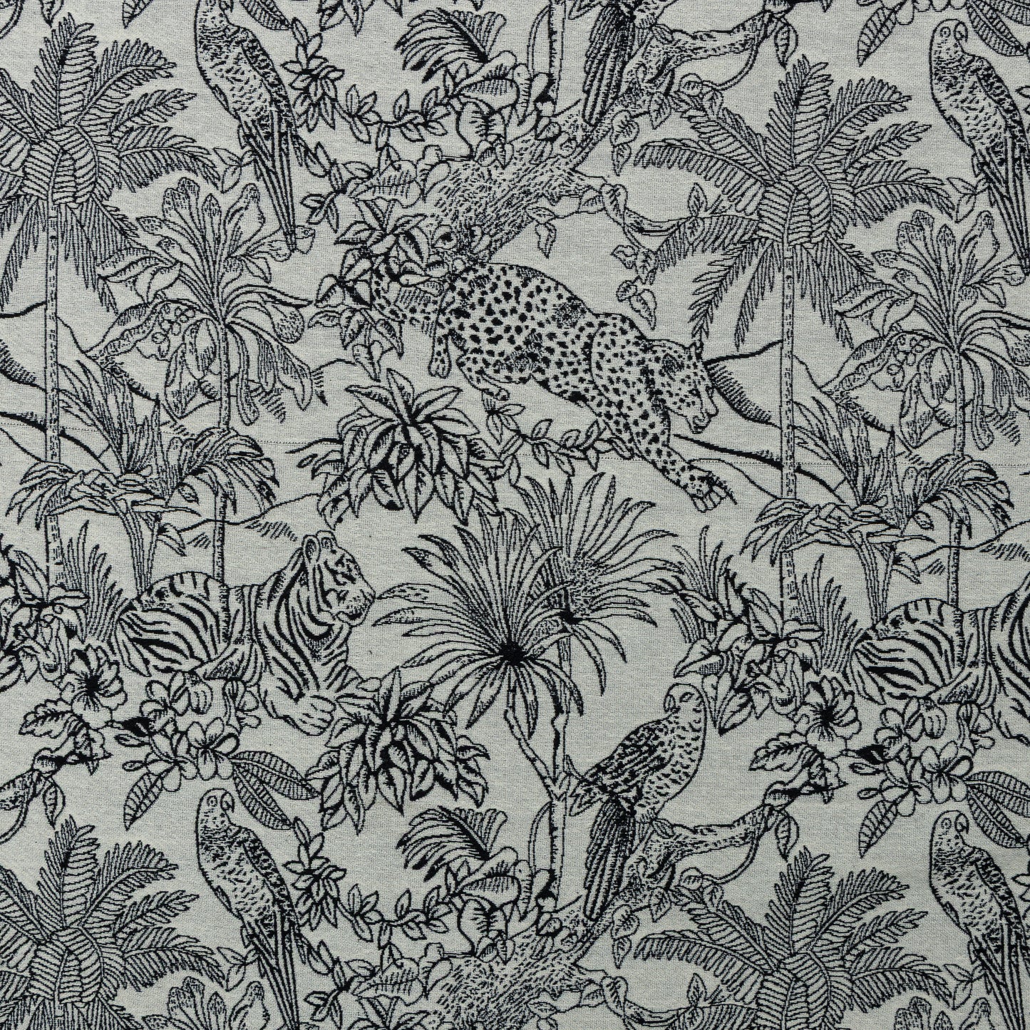 Cotton Polyester Black and White Toile Upholstery - KP01A0053