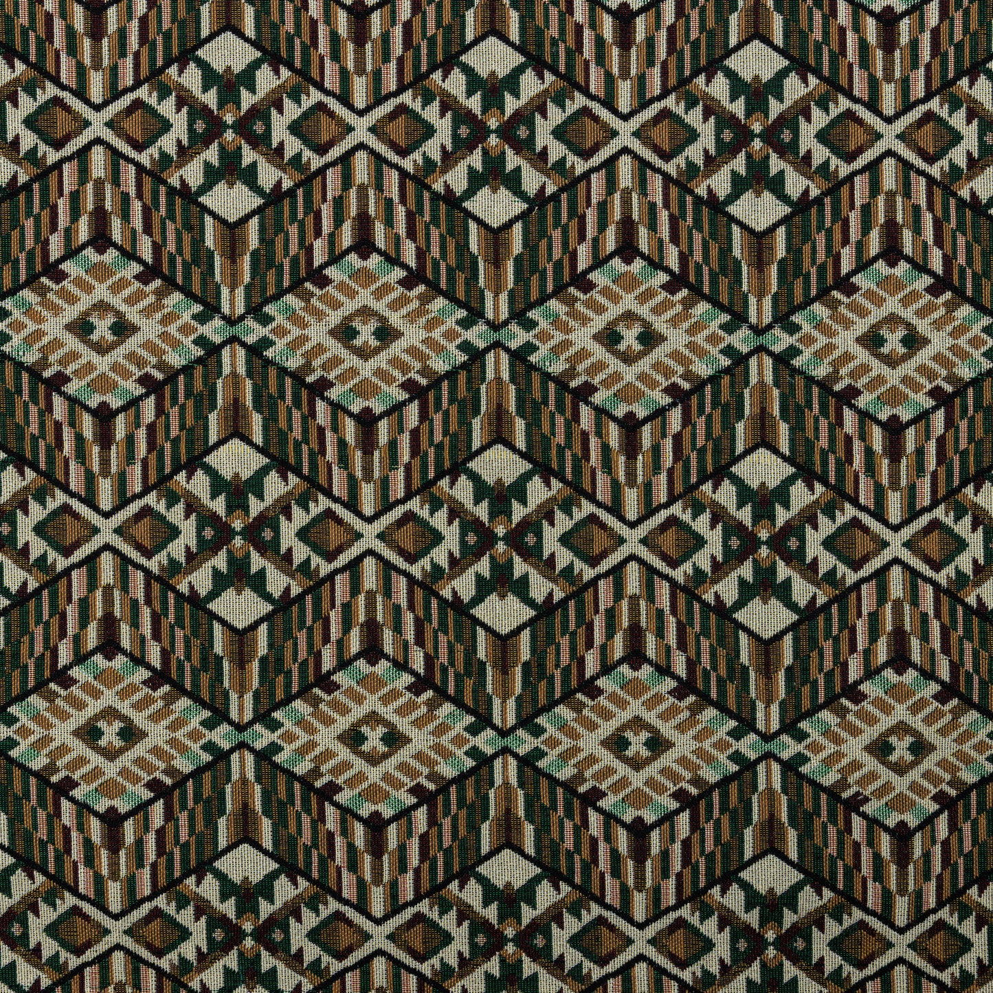 Cotton Polyester Aztec Tapestry Geometric Upholstery - KP01A0055