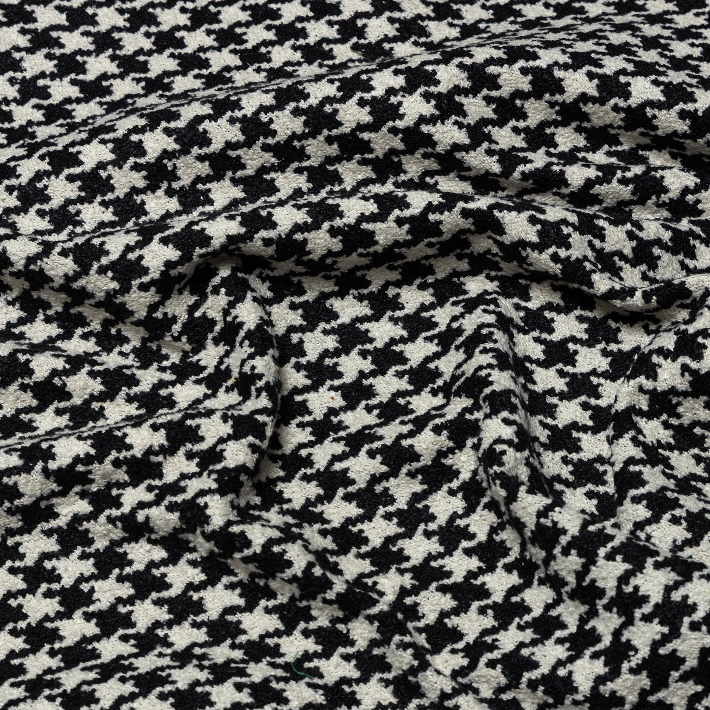 Polyester Houndstooth Black-Cream Upholstery - KP01A0031