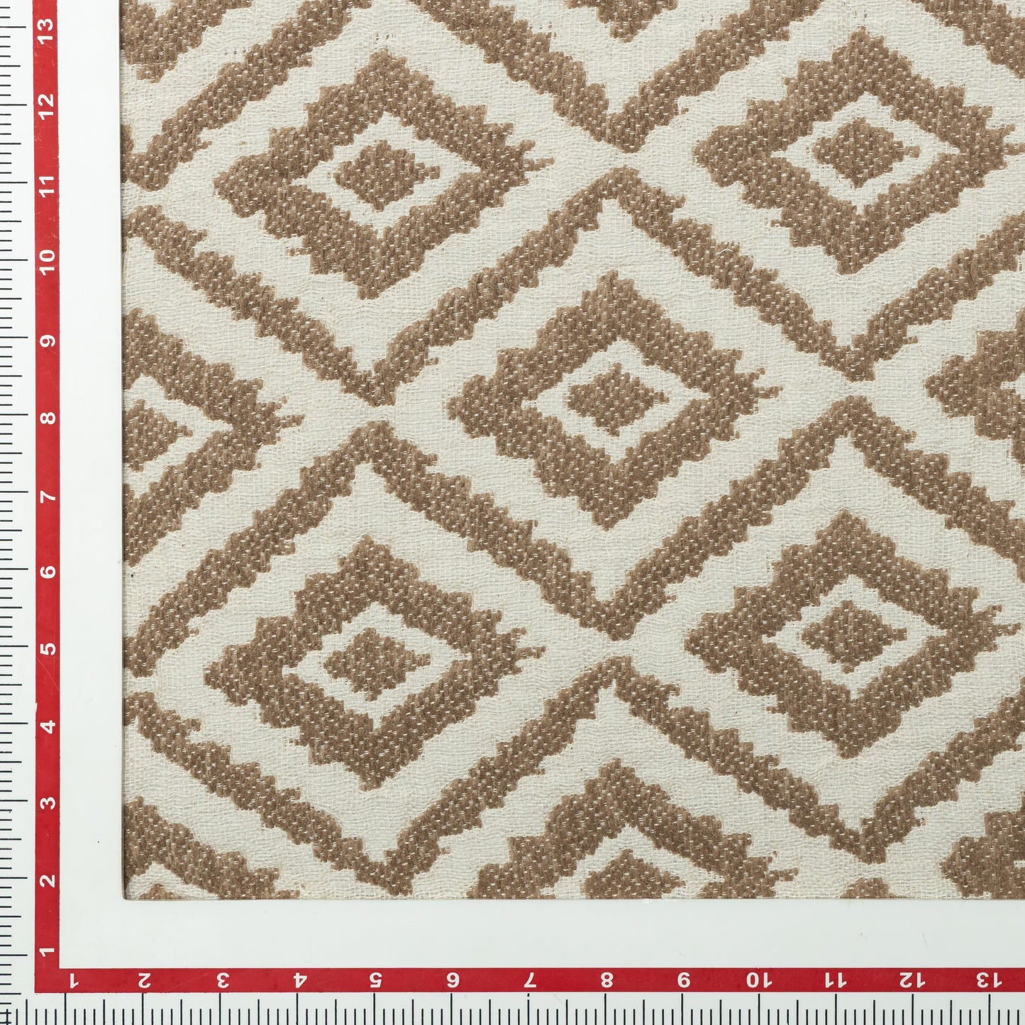 Cotton Polyester Taupe Beige Nested Diamonds Quilted Upholstery - KP01A0032
