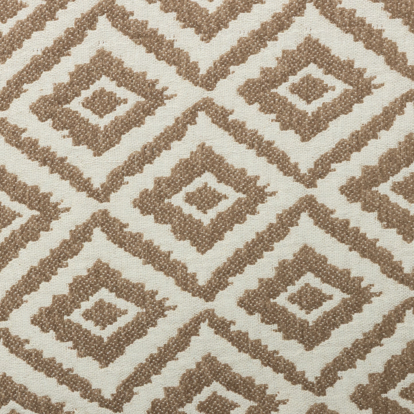 Cotton Polyester Taupe Beige Nested Diamonds Quilted Upholstery - KP01A0032