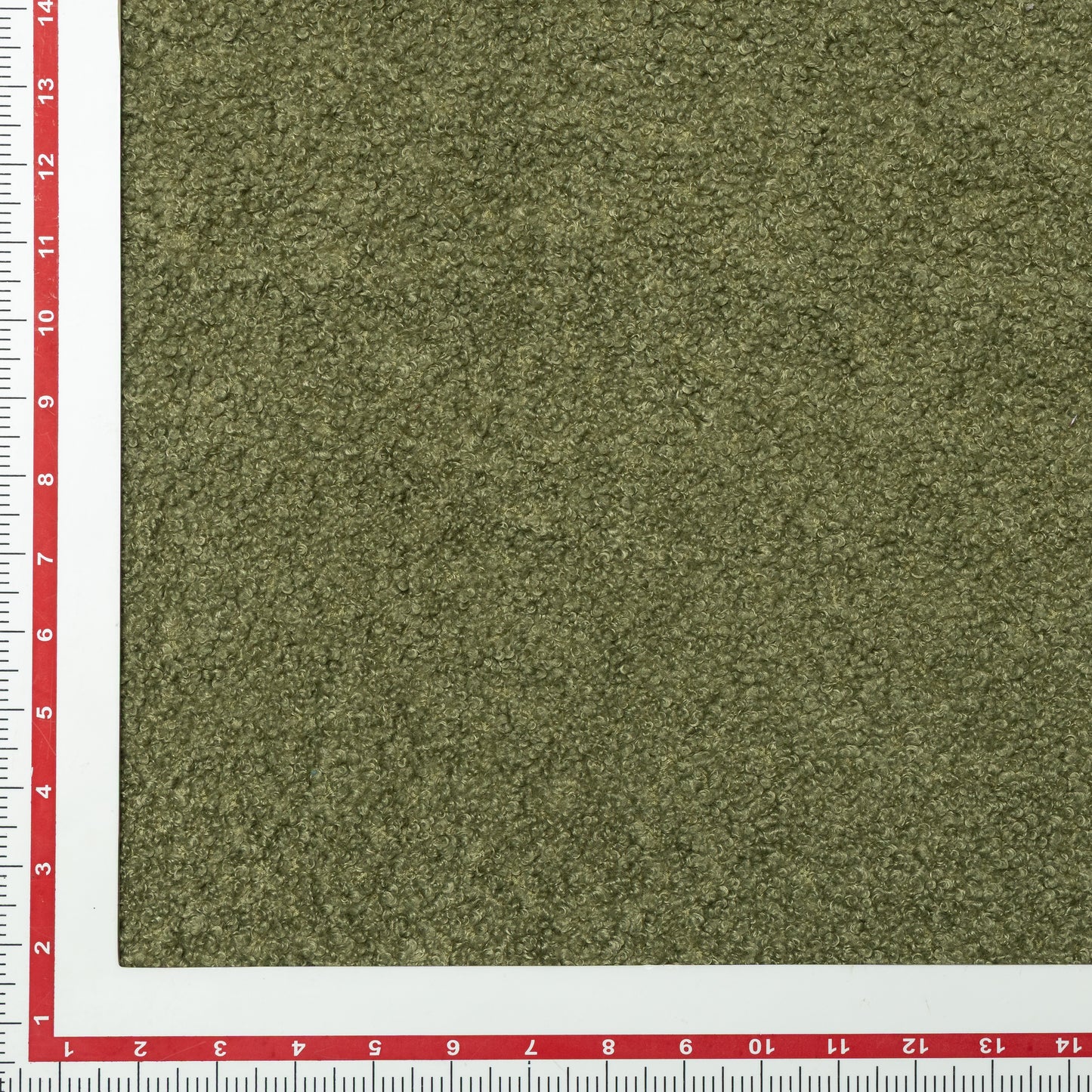 Polyester Moss Green Bouclé Upholstery - KP01A0034
