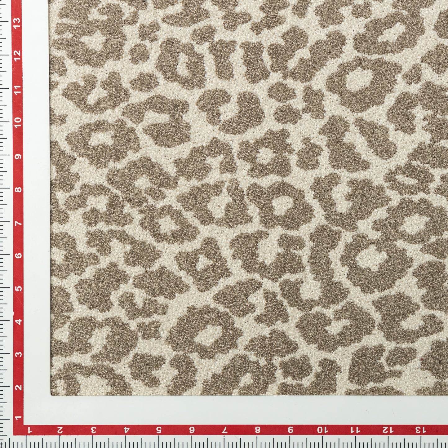 Polyester Cream and Brown Leopard Yarn Dyed Upholstery - KP01A0005