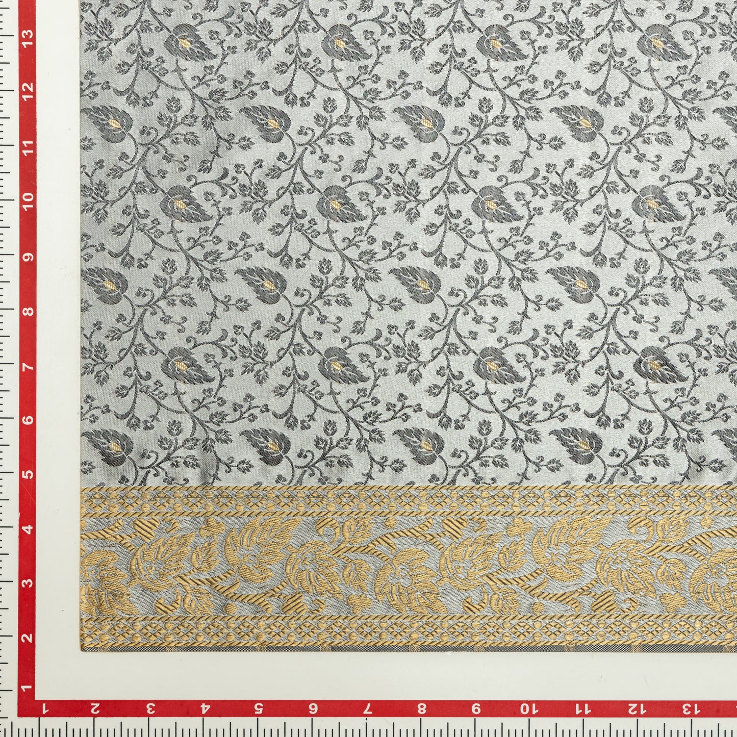Poly Satin Nocturnal Leaves with Border - PS0540001
