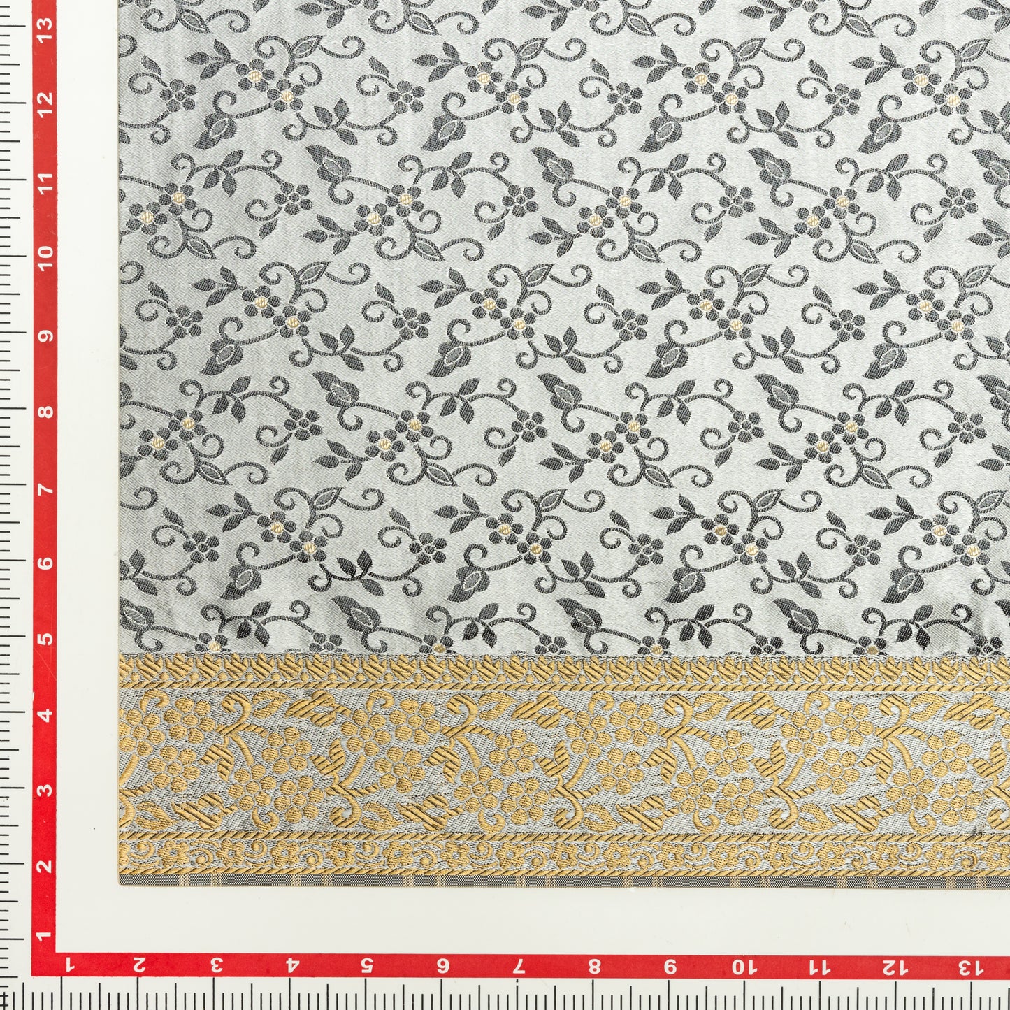 Poly Satin Midnight Bloom with Border - PS0540003