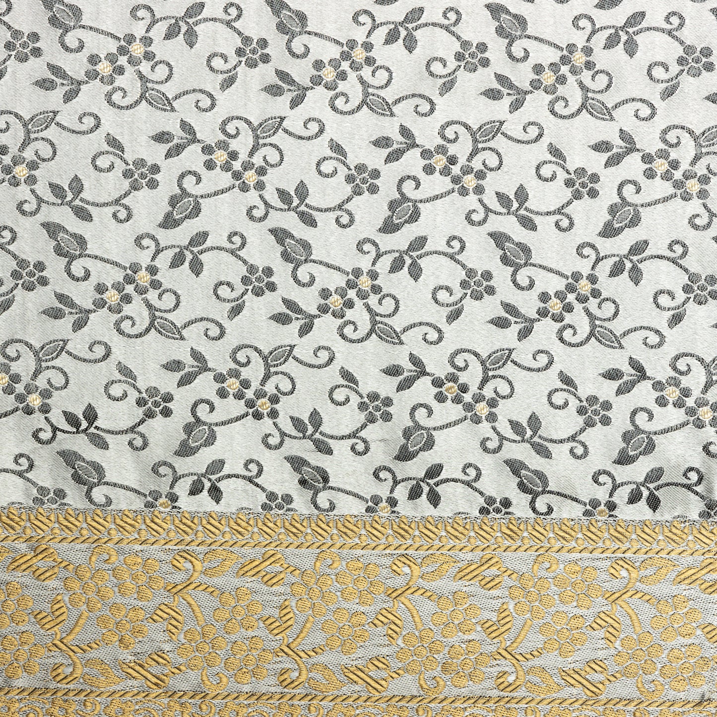 Poly Satin Midnight Bloom with Border - PS0540003