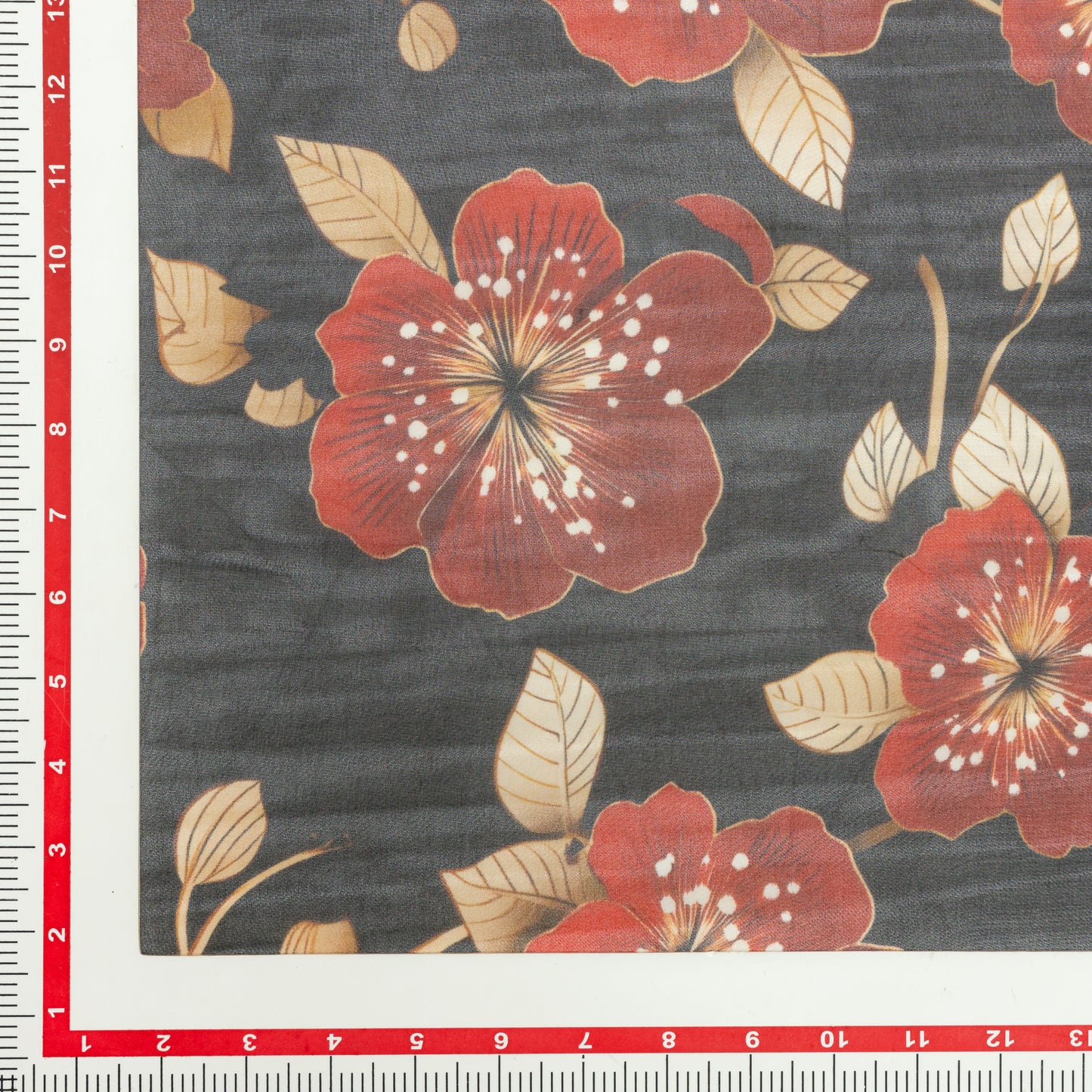 Viscose Organza Noir Bloom - VO0070001