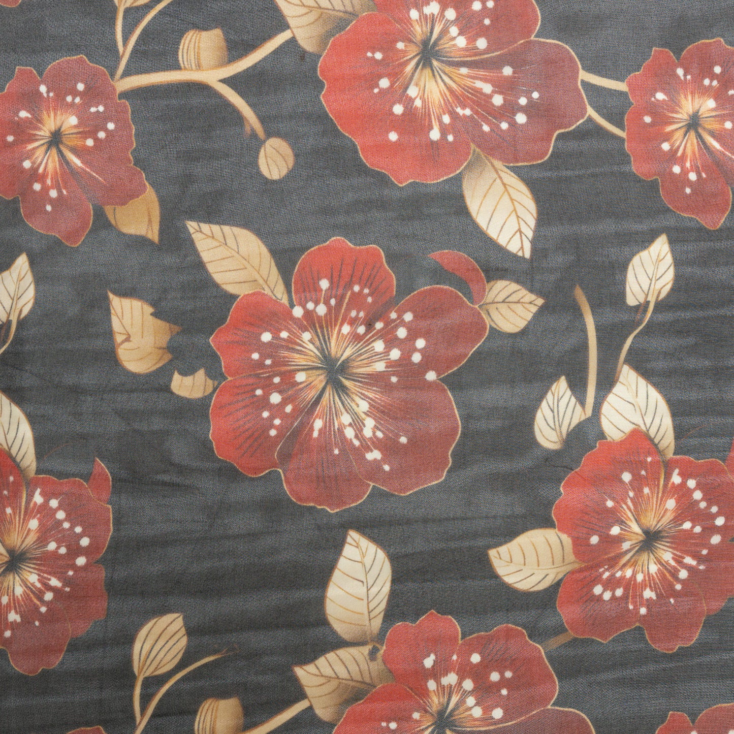 Viscose Organza Noir Bloom - VO0070001