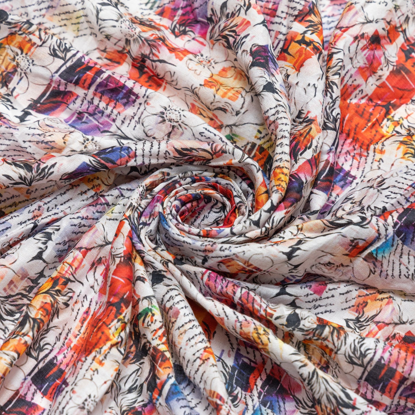 Cotton Silk Abstract Flora - CP0070002