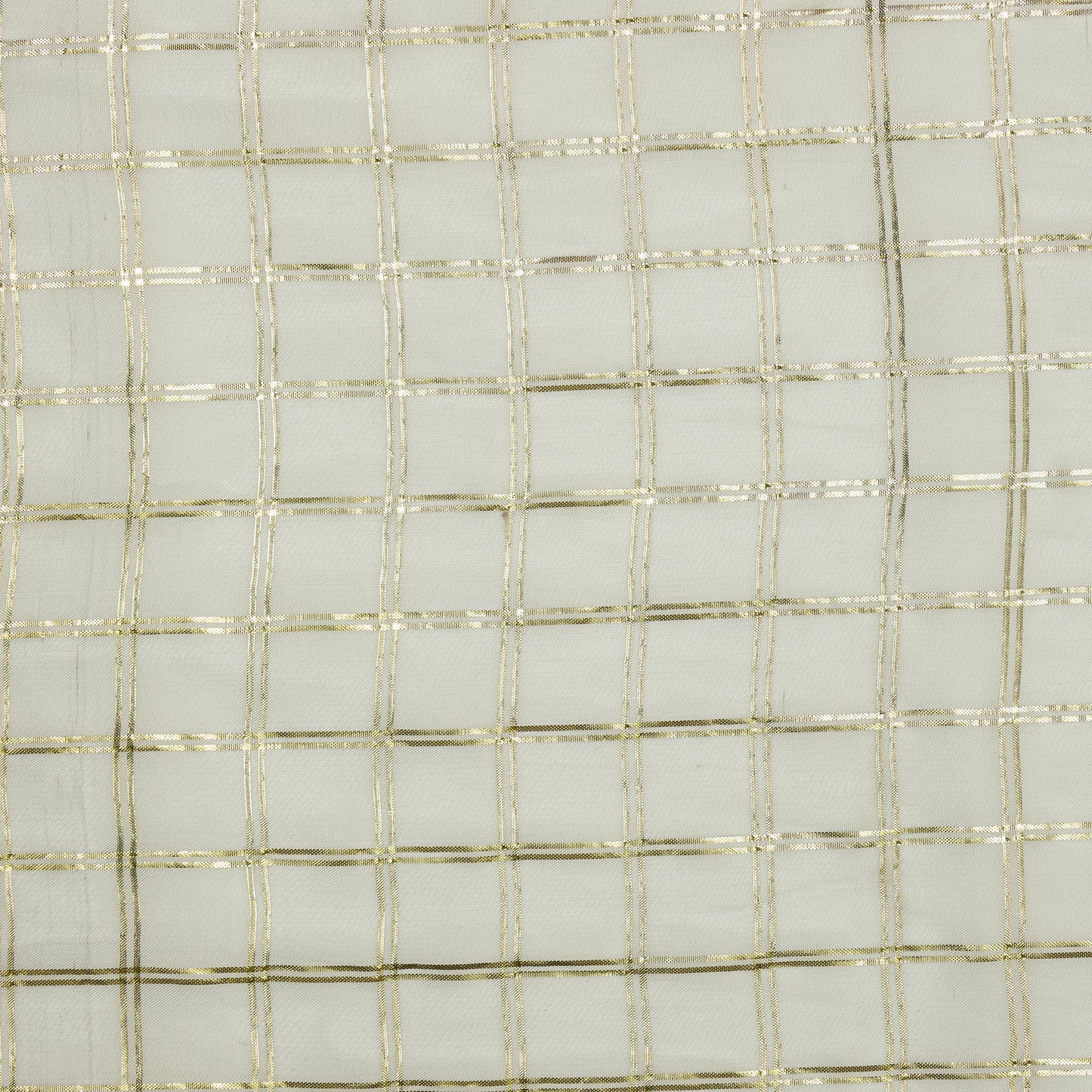 Viscose Chiffon Gold Checkers - VC0620003