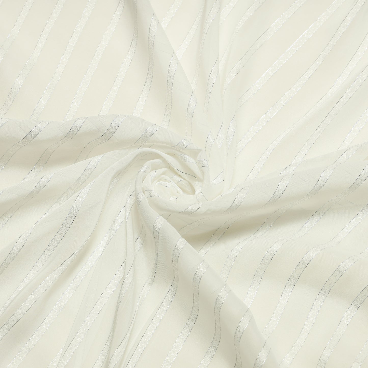 Viscose Georgette Satin Silver Stripe - VG0430001