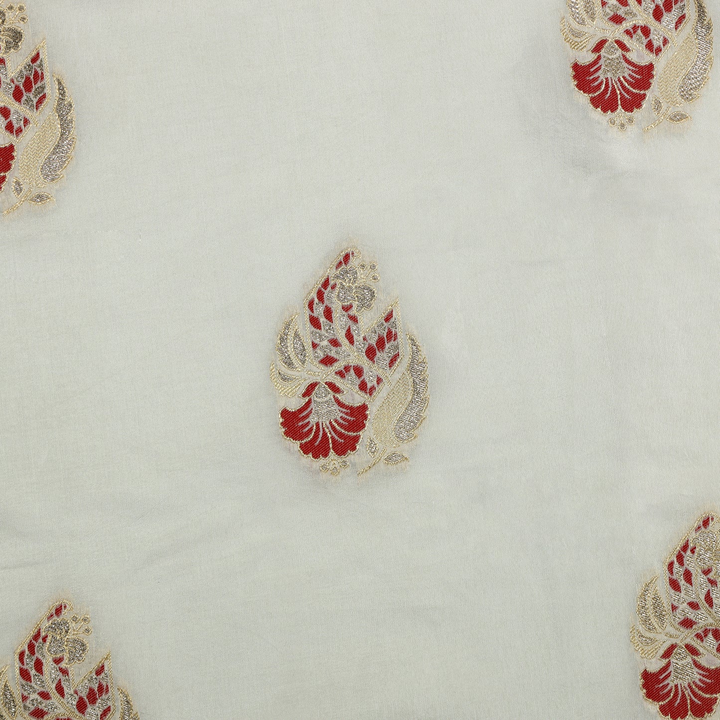 Viscose Uppada Gold & Red Grandeur - VP4240068