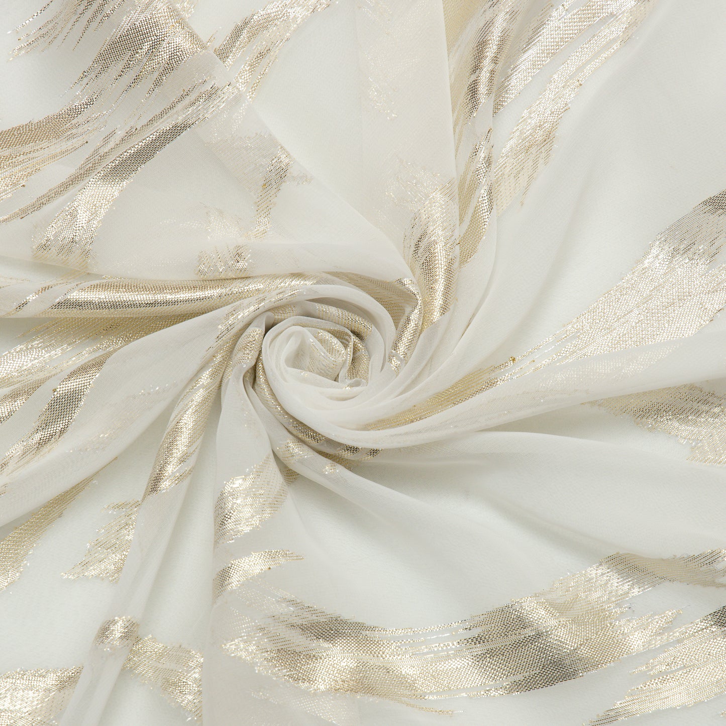 Poly Georgette Gold Brush Stroke - PP5340006