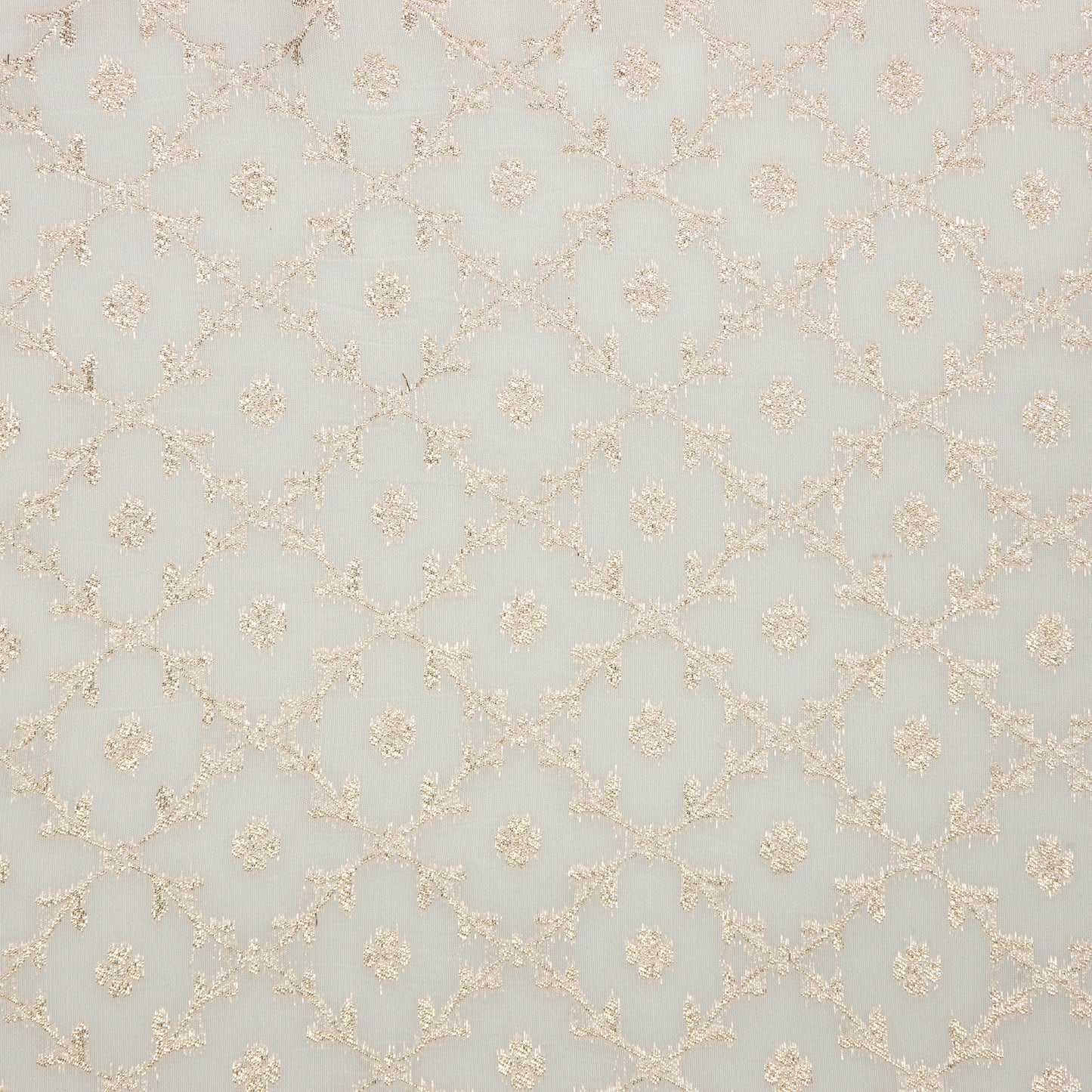 Viscose Georgette Gold Leafy Trellis - VP0840140