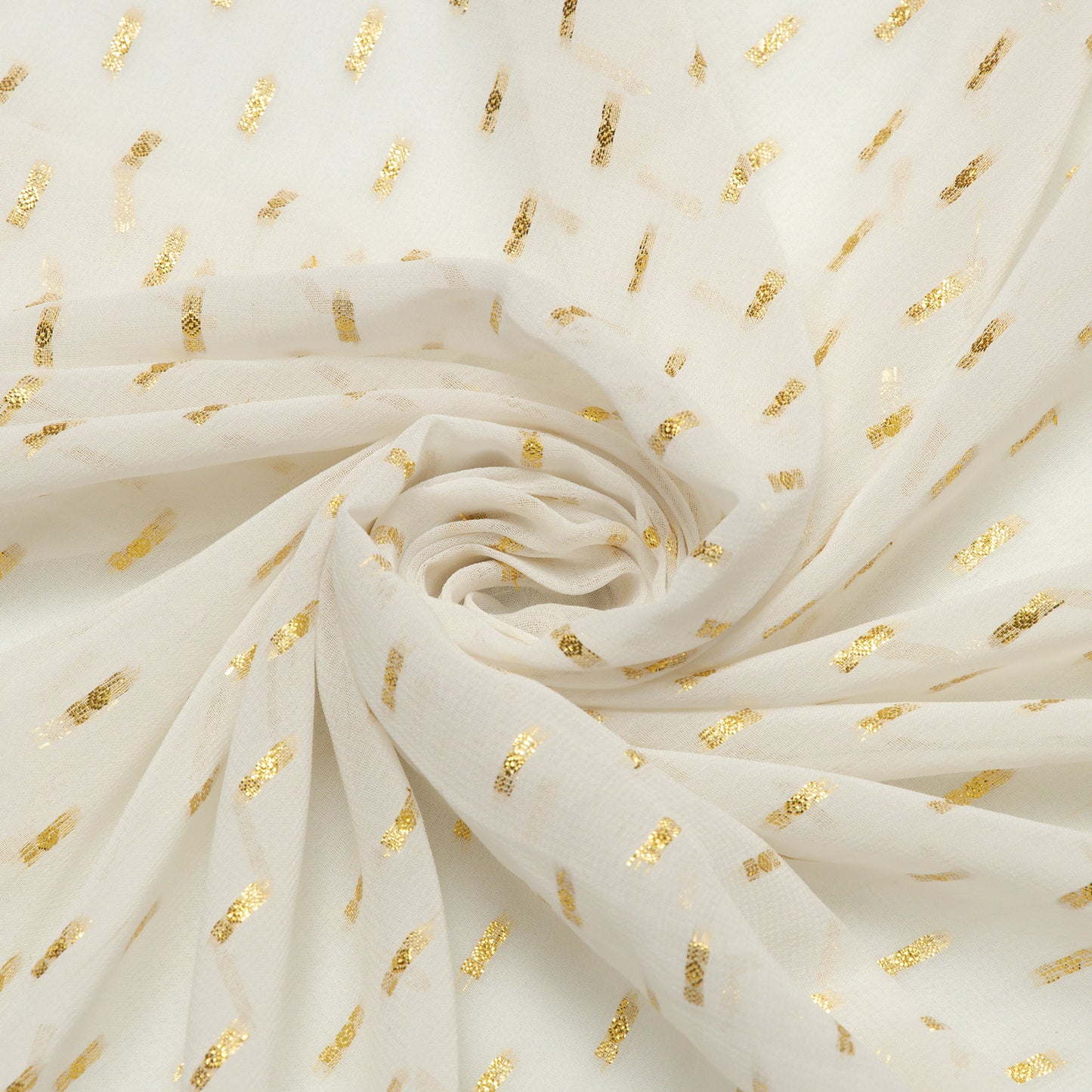 Viscose Georgette Gold Dash - VG0230059