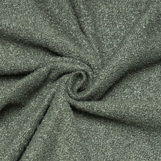 Polyester Mud Green Textured Upholstery - KP01A0001
