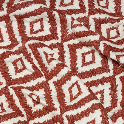 Cotton Polyester Rust Rhombus Quilted Upholstery - KP01A0019