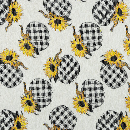 Viscose Polyester Pumpkin and Sunflower Yarn Dyed Upholstery - KP01A0015