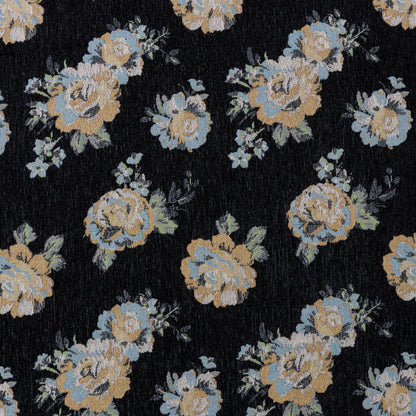 Viscose Polyester Midnight Blossom Yarn Dyed Upholstery - KP01A0017