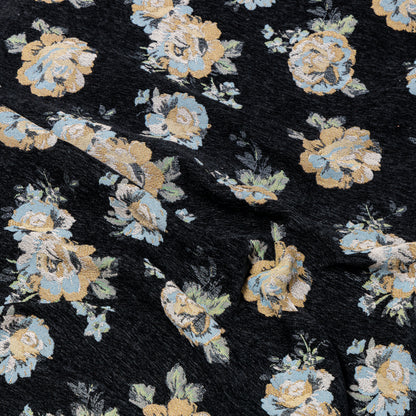 Viscose Polyester Midnight Blossom Yarn Dyed Upholstery - KP01A0017