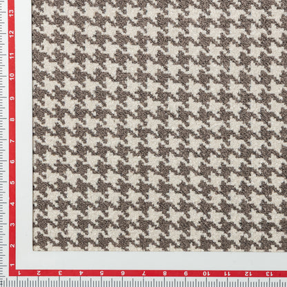 Polyester Brown-Beige Houndstooth Upholstery - KP01A0003