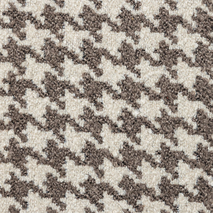 Polyester Brown-Beige Houndstooth Upholstery - KP01A0003