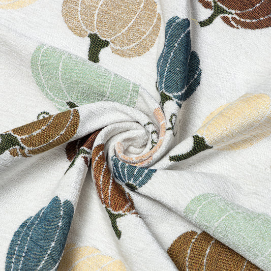 Viscose Polyester Multi Pumpkin Yarn Dyed Upholstery - KP01A0002