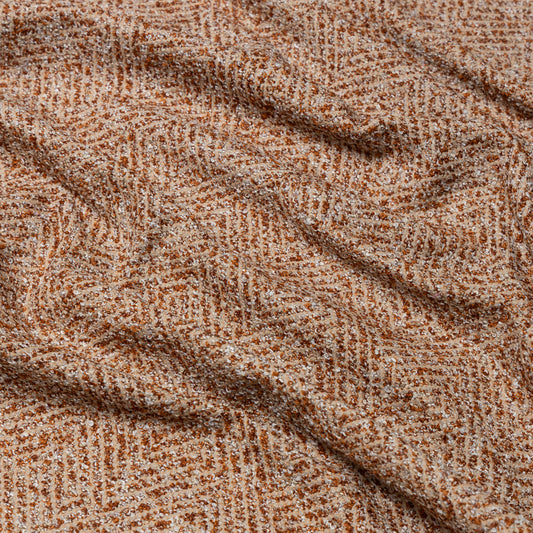 Polyester Sandy Rust Bouclé Upholstery - KP01A0026