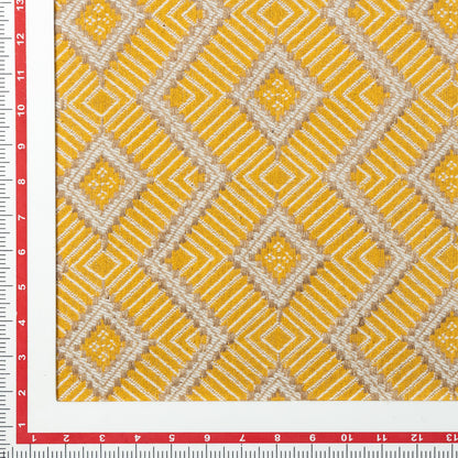 Jute Cotton Yellow Diamond Upholstery - KP01A0028