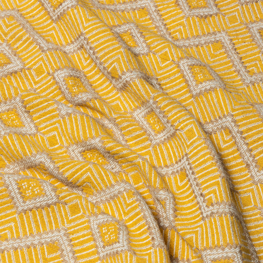 Jute Cotton Yellow Diamond Upholstery - KP01A0028