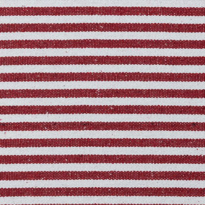 Cotton Red and White Striped Upholstery - KP01A0033