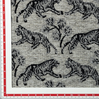 Viscose Polyester Black Tiger Yarn Dyed Upholstery - KP01A0016