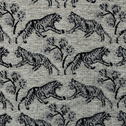 Viscose Polyester Black Tiger Yarn Dyed Upholstery - KP01A0016