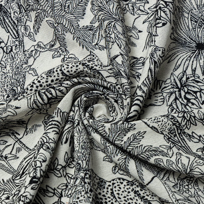 Cotton Polyester Black and White Toile Upholstery - KP01A0053