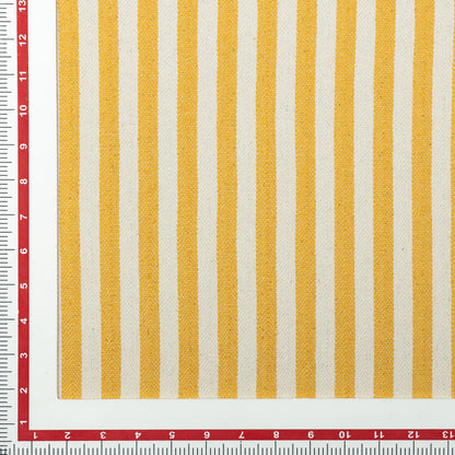 Cotton Lemon Stripe Herringbone Upholstery - KP01A0054