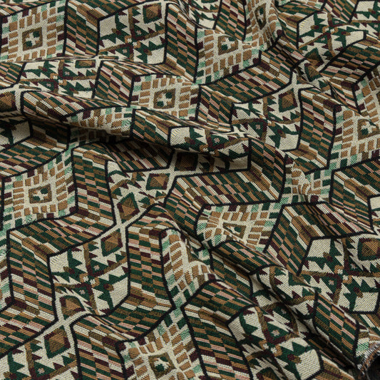 Cotton Polyester Aztec Tapestry Geometric Upholstery - KP01A0055