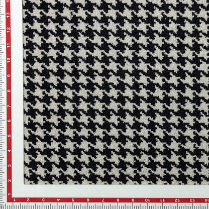 Polyester Houndstooth Black-Cream Upholstery - KP01A0031