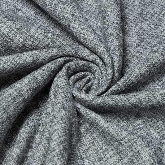Polyester Grey Heathered Weave Bouclé Upholstery - KP01A0035