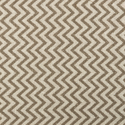 Polyester Taupe and Cream Chevron Bouclé Upholstery - KP01A0060