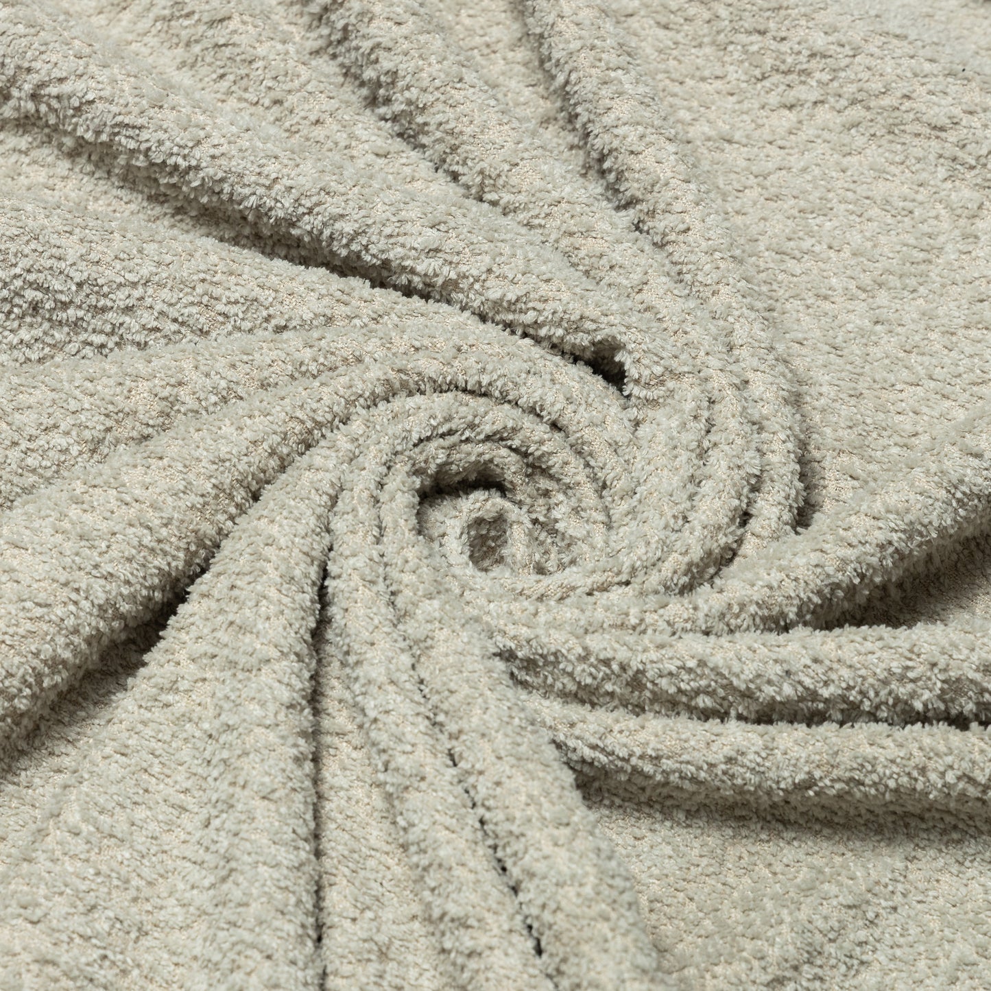 Polyester Light Grey Bouclé Upholstery - KP01A0018